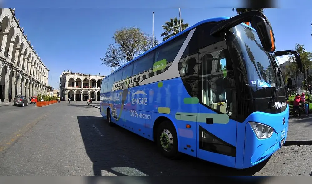 Primer bus 100% eléctrico ya transita por las calles de Arequipa Primer bus 100% eléctrico ya transita por las calles de Arequipa