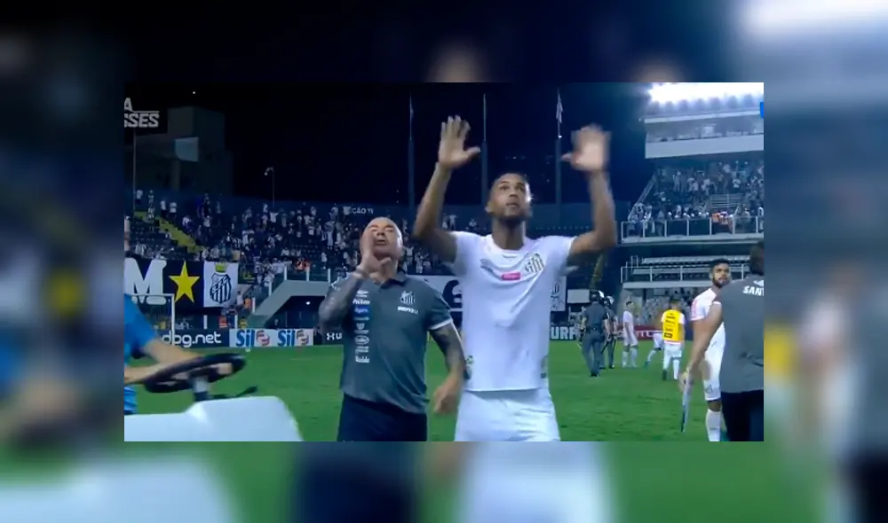 Sampaoli insulta a hincha de Santos FC. Foto: Captura/Sport TV