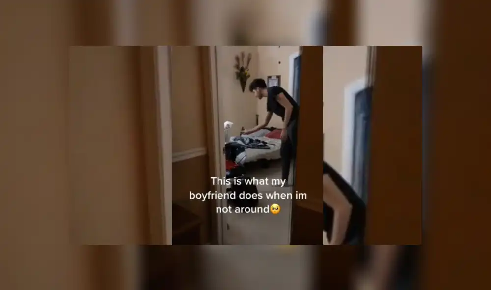 Video es viral en Facebook. Mujer dejó a su gatita al cuidado de su pareja y al regresar a verlos, se percató de una emotiva escena. Fotocaptura: TikTok Video es viral en Facebook. Mujer dejó a su gatita al cuidado de su pareja y al regresar a verlos, se percató de una emotiva escena. Fotocaptura: TikTok