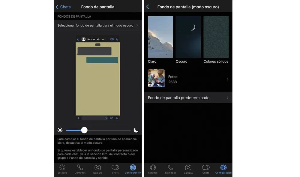 Según un portal especializado en betas de WhatsApp, los nuevos fondos no reemplazarán a los antiguos, sino que ampliarán la selección. Foto: WABetaInfo