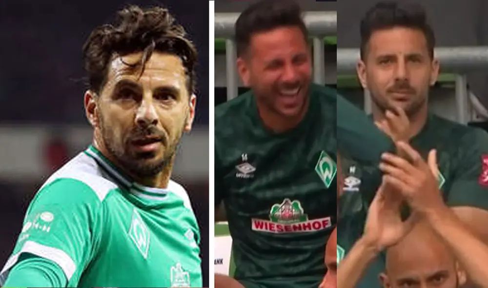 Reacciones de Claudio Pizarro en el partido de Werder Bremen ante Colonia. | Foto: composición GLR/EFE/Fox Sports Reacciones de Claudio Pizarro en el partido de Werder Bremen ante Colonia. | Foto: composición GLR/EFE/Fox Sports