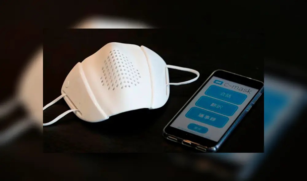 Este tapabocas te permite llamar, transcribir lo que dices en mensajes de texto sin tener tu smartphone en la cara o mano. Foto: Cubasi.