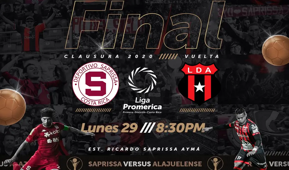 Sigue aquí EN VIVO la final Saprissa vs. Alajuelense por el Torneo Clausura 2020 de la Primera División de Costa Rica. | Foto: @UnafutOficial Sigue aquí EN VIVO la final Saprissa vs. Alajuelense por el Torneo Clausura 2020 de la Primera División de Costa Rica. | Foto: @UnafutOficial