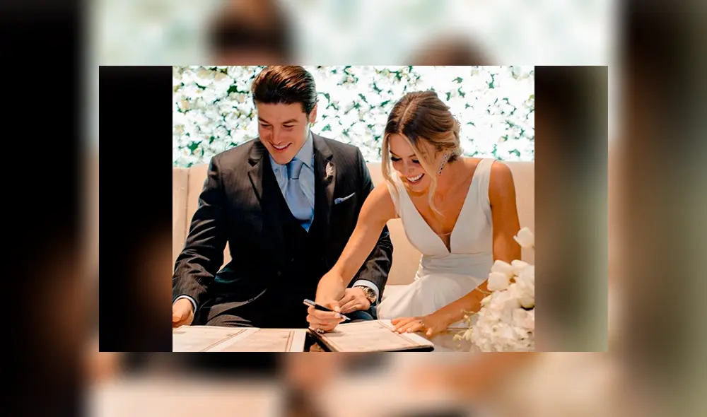 A inicios de marzo la pareja se casó por la vía civil, días antes de suspenderse todo tipo de actividades. Foto: Instagram A inicios de marzo la pareja se casó por la vía civil, días antes de suspenderse todo tipo de actividades. Foto: Instagram