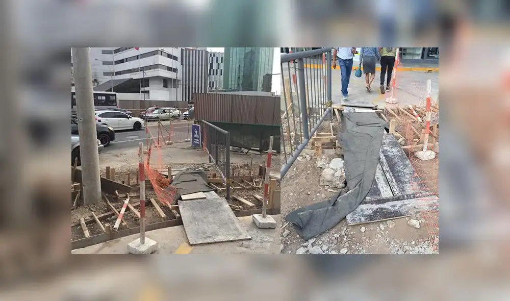 #YoDenuncio: obra en vía pública pone en riesgo a peatones