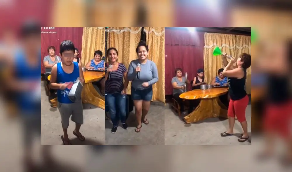 Desliza las imágenes para ver parte de la divertida escena que protagonizó esta familia al ritmo de una pegajosa cumbia. Foto: @adamarylopezc Desliza las imágenes para ver parte de la divertida escena que protagonizó esta familia al ritmo de una pegajosa cumbia. Foto: @adamarylopezc