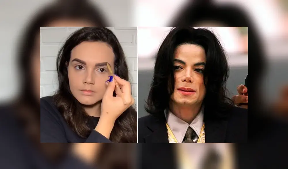 Desliza hacia la izquierda para ver las imágenes del viral de Facebook que muestra la 'transformación' de una chica a Michael Jackson.