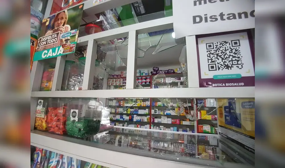 Policías frustraron robo a botica de Fiori. Créditos: Grace Mora / URPI-GLR.