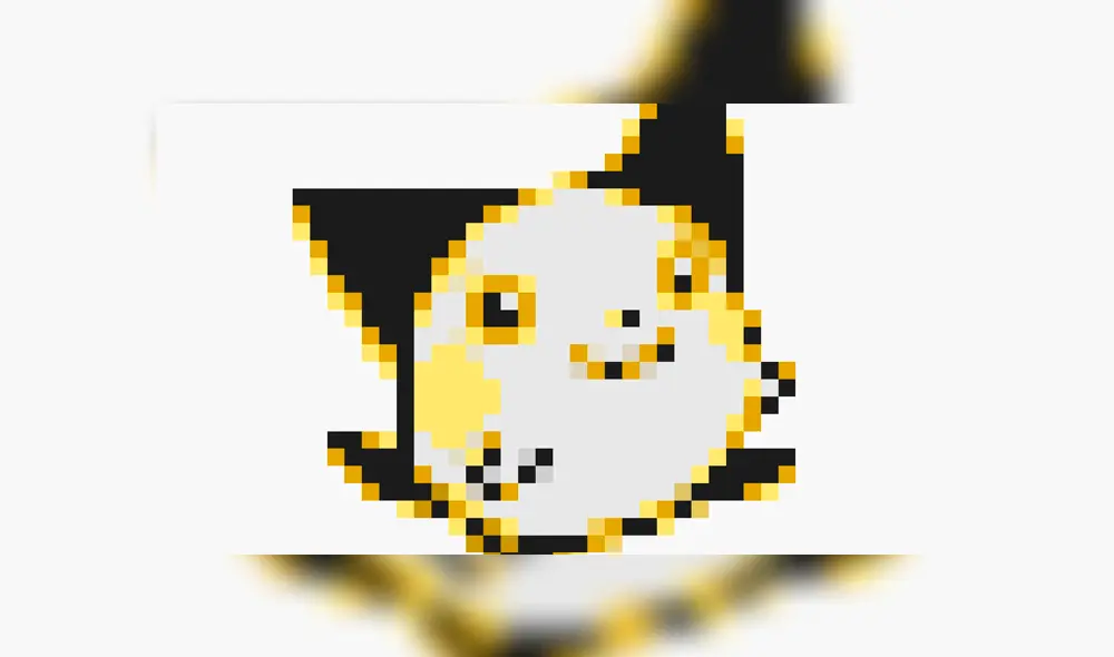 Sprite del primer diseño de Pichu en la demo de Pokémon. Sprite del primer diseño de Pichu en la demo de Pokémon.