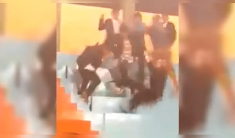 Chota: fiesta de promoción de colegio emblemático terminó en pelea [VIDEO]