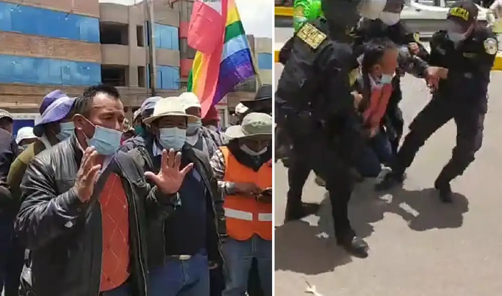Dirigente Félix Suasaca fue detenido por encabezar la protesta. Foto: Cortesía Dirigente Félix Suasaca fue detenido por encabezar la protesta. Foto: Cortesía