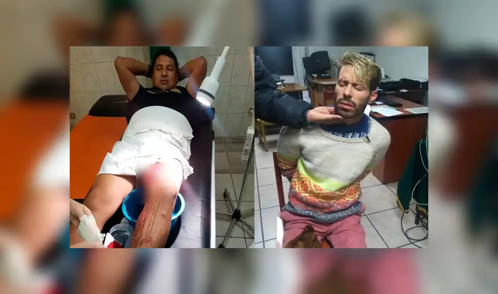 Detienen a colombiano por acuchillar a policía en Arequipa