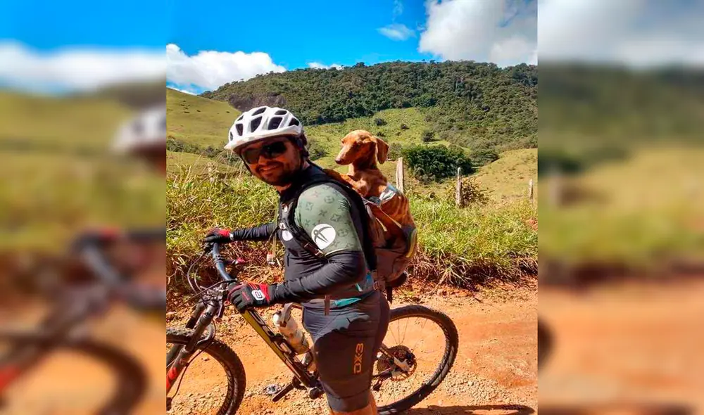 Desliza las imágenes para conocer al perrito que fue rescatado por un ciclista en medio del desierto brasileño. Foto: Facebook