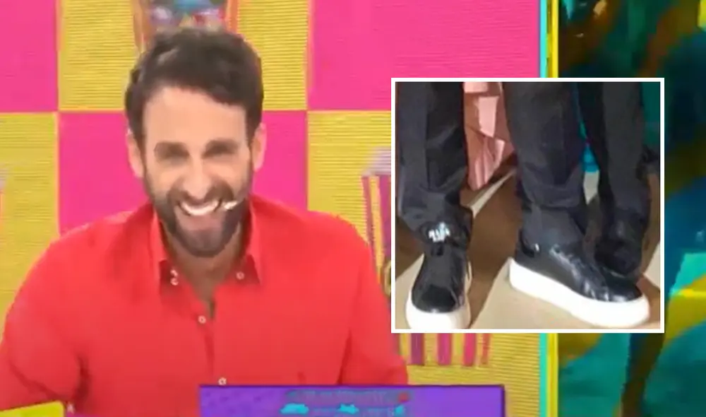 Rodrigo González troleó a Richard Acuña por sus zapatillas con plataforma. Foto: composición LR/ Willax TV/ Instagram.