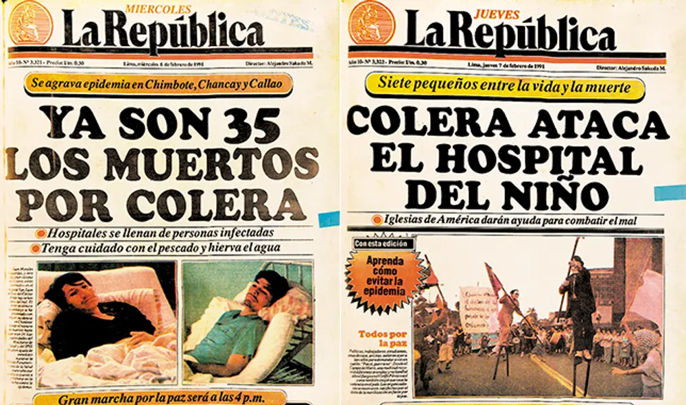 Portadas sobre el cólera