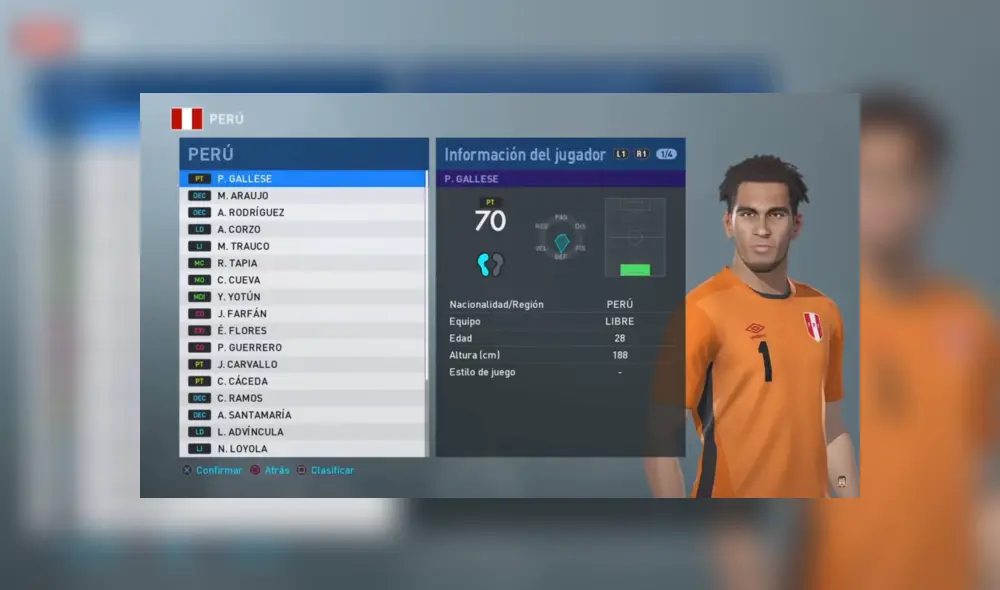 Selección peruana: La evolución física de los futbolistas de Perú en PES Selección peruana: La evolución física de los futbolistas de Perú en PES