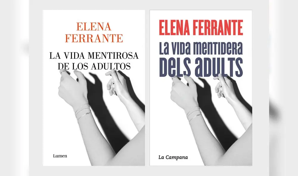 Portadas  en castellano y catalán de la nueva novela de Elena Ferrante.a