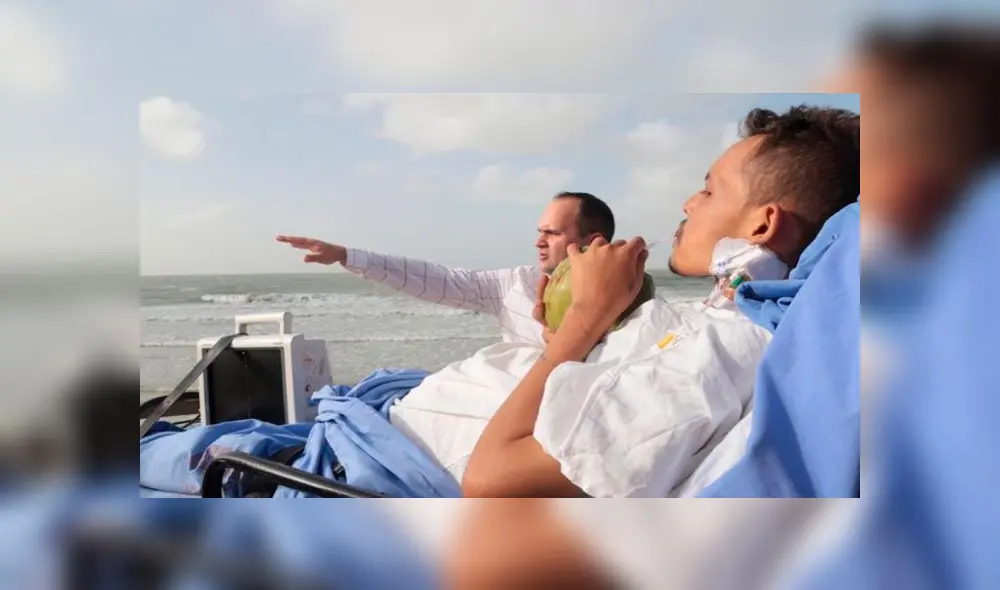 Médicos llevan a paciente con cáncer avanzado a conocer el mar como un “acto humanitario. Foto: Carlos Masiel