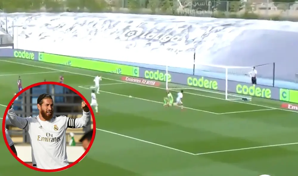 Gol de Ramos en el Real Madrid vs. Eibar. | Foto: Captura de DirecTV/ESPN