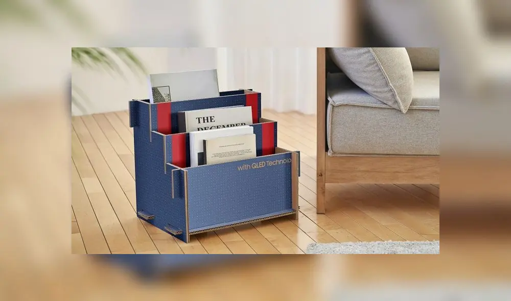 Cajas de televisores de Samsung se pueden convertir en revisteros.
