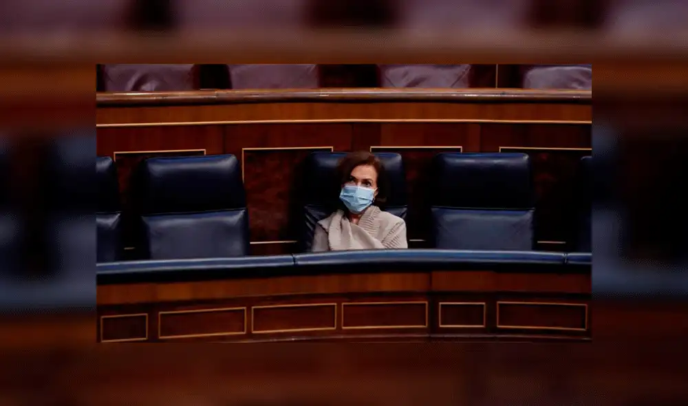 vicepresidenta primera del Gobierno, Carmen Calvo, en el debate del Congreso de Diputados. Foto: EFE. vicepresidenta primera del Gobierno, Carmen Calvo, en el debate del Congreso de Diputados. Foto: EFE.
