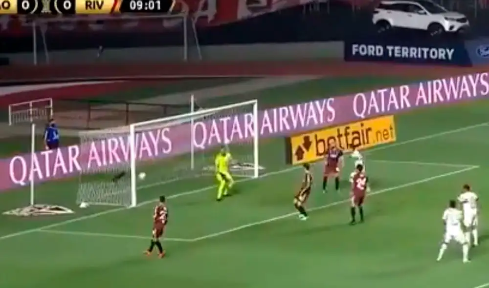 El gol anotado de Sao Paulo fue un atogol de Enzo Pérez. Foto: Captura/Fox Sports El gol anotado de Sao Paulo fue un atogol de Enzo Pérez. Foto: Captura/Fox Sports