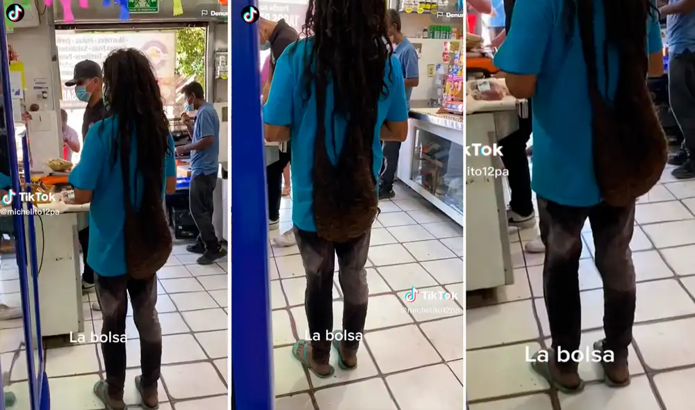 El diseño del morral acaparó las miradas de miles de usuarios en redes sociales. Foto: composición de LR/captura de TikTok/@Michelito12pa