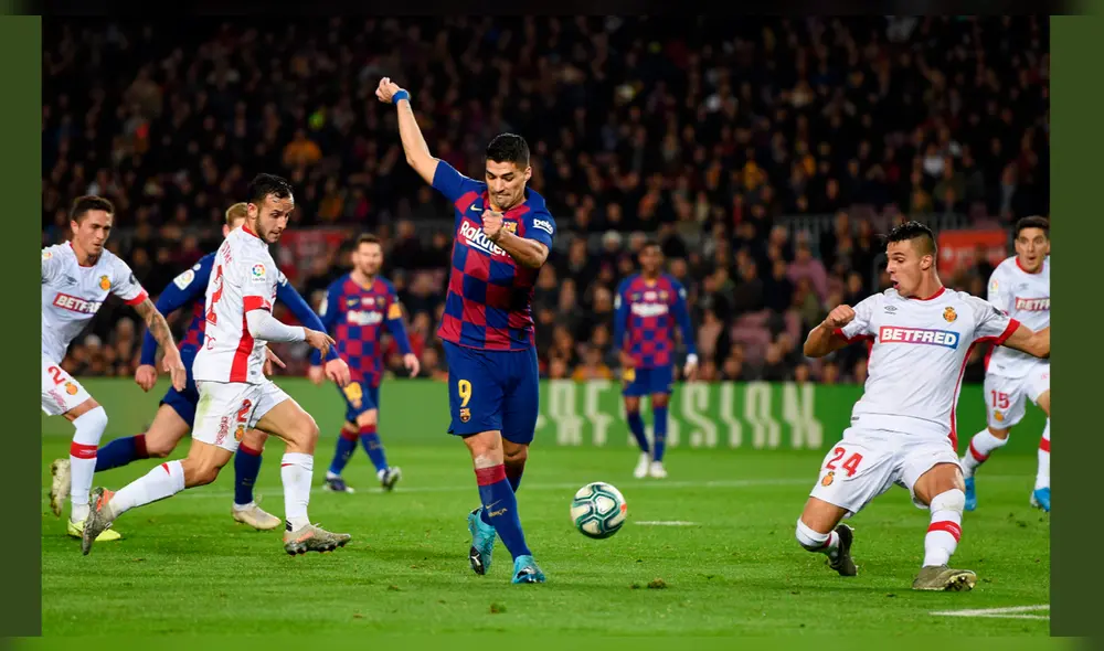Barcelona vs. Mallorca: Luis Suárez anota golazo de taco.