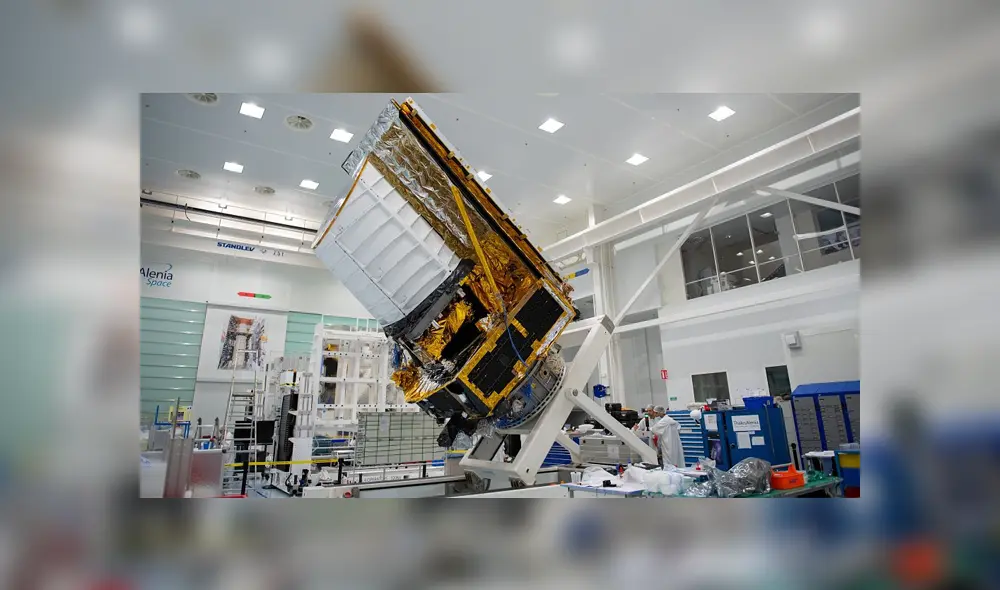 Vista del modelo estructural y térmico del satélite Euclid. Foto: ESA Vista del modelo estructural y térmico del satélite Euclid. Foto: ESA