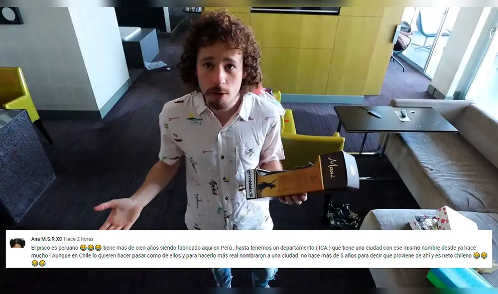 Vía YouTube: Miles de críticas ha vuelto a generar YouTuber Luisito tras lanzar un polémico comentario sobre pisco en visita a Chile [VIDEO] 