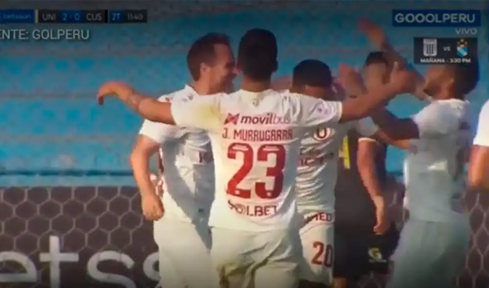 Alex Valera marca el 2-0 ante Cusco FC por la penúltima fecha de la Fase 2. Fuente: Captura Gol Perú