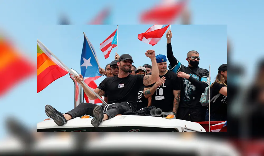 Ídolos del reggaetón movilizan a manifestantes para exigir salida de gobernador de Puerto Rico. Foto: AFP Ídolos del reggaetón movilizan a manifestantes para exigir salida de gobernador de Puerto Rico. Foto: AFP