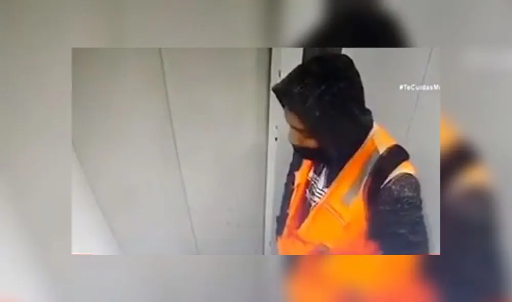 Comportamiento de sujeto quedó registrado en las cámaras de seguridad. (Foto: Captura de video / 24 Horas)