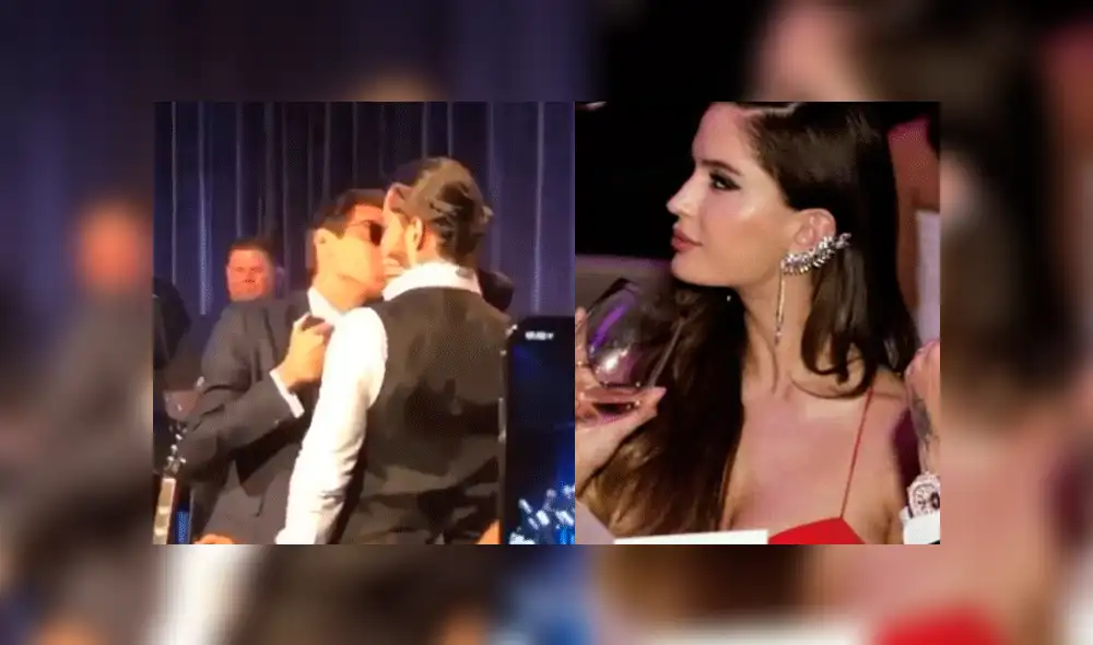 Marc Anthony le roba un beso a Maluma y así reaccionó la novia del colombiano  [VIDEOS]