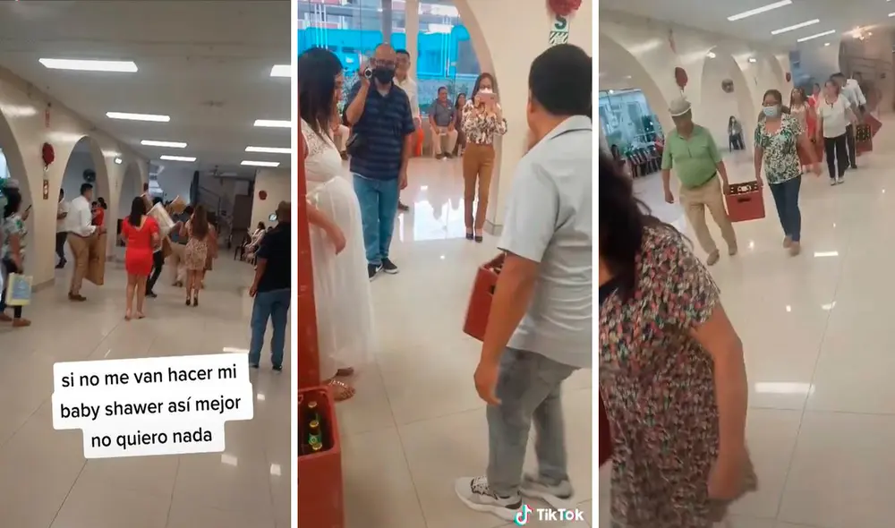 En vez de dar los característicos pañales o cuna como regalo, un grupo de familiares y amigos llevó algo original para animar la fiesta. Foto: composición LR/TikTok/@terrylopez23