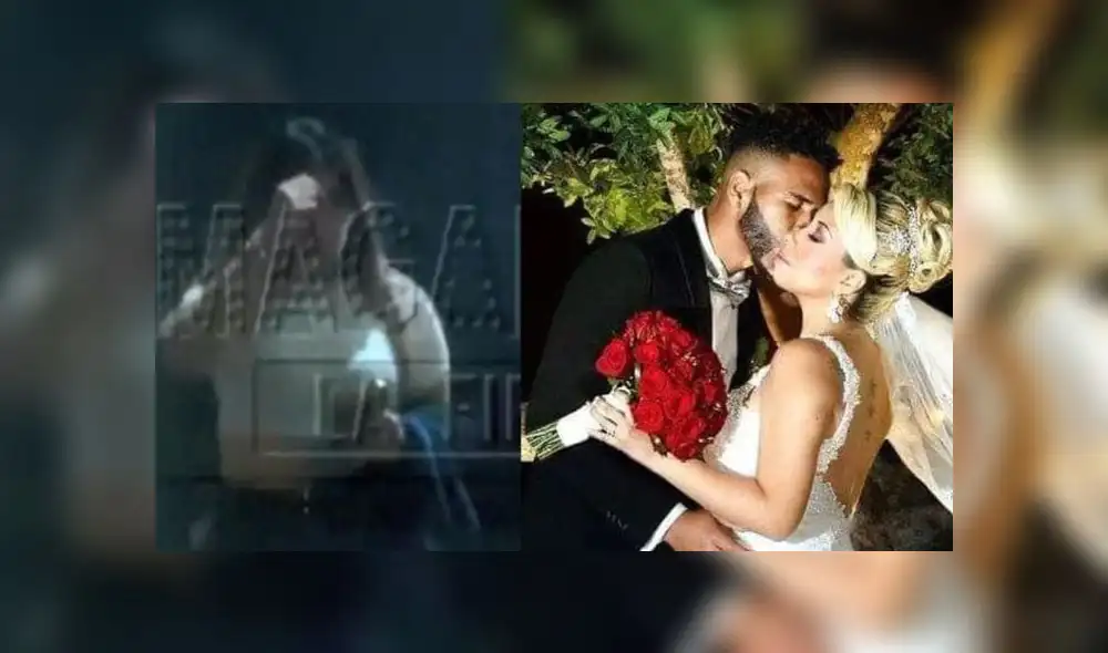 Pedro Gallese y Claudia Díaz en su matrimonio. Un 'ampay' los separó.