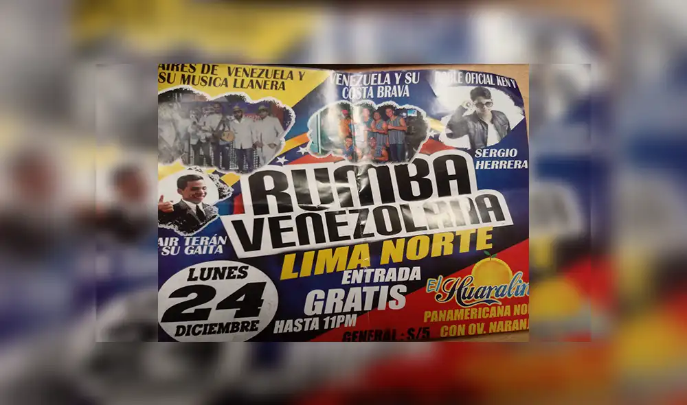 Vía Facebook: conoce dónde será la "rumba venezolana" en Lima que se realizará por Navidad [FOTOS]