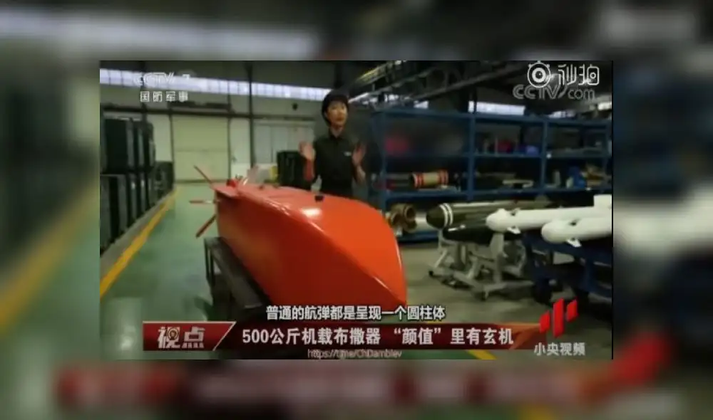 El canal de Televisión Central de China 7 presentó la nueva bomba. Foto: captura