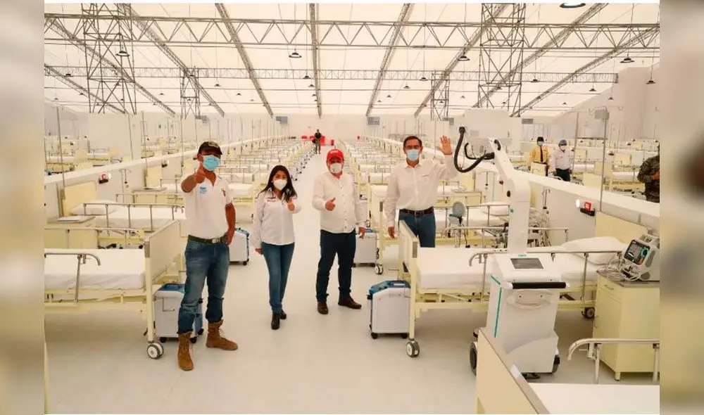 El presidente de la república, Martín Vizcarra supervisó el hospital temporal, cuyo terreno está en problemas. El presidente de la república, Martín Vizcarra supervisó el hospital temporal, cuyo terreno está en problemas.