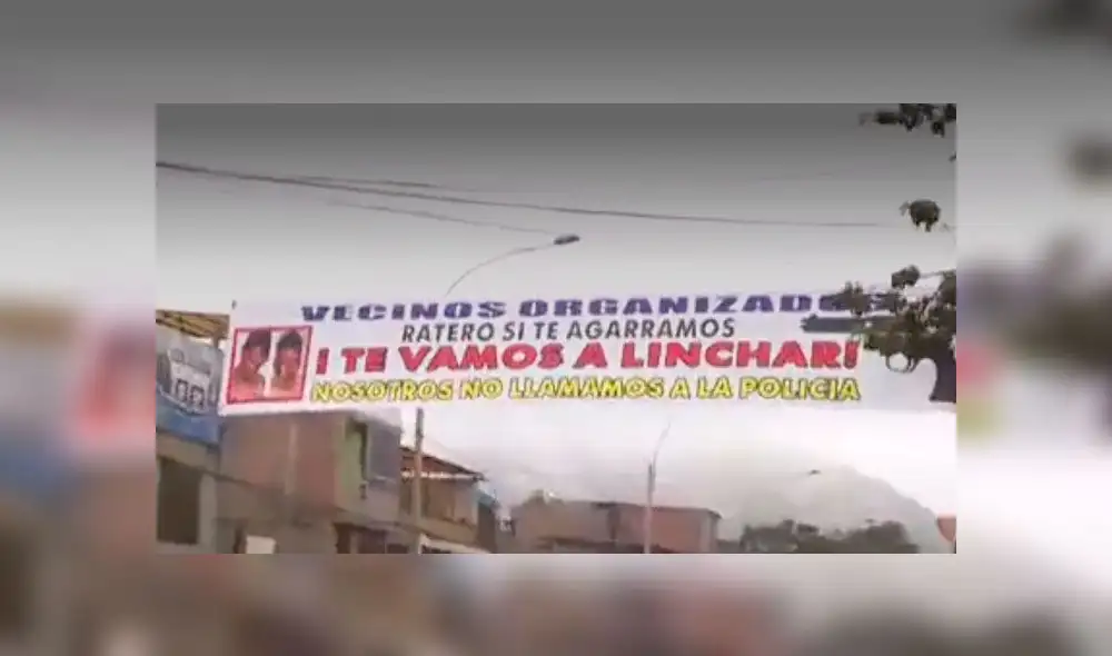 SJL: vecinos colocan cartel para advertir que golpearán a delincuentes [VIDEO]
