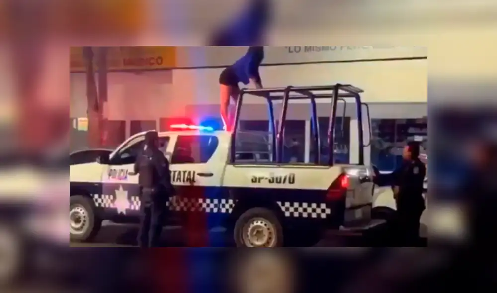YouTube viral: Policía intenta atrapar a joven ebria y ella se burla bailando sexy twerking [VIDEO]