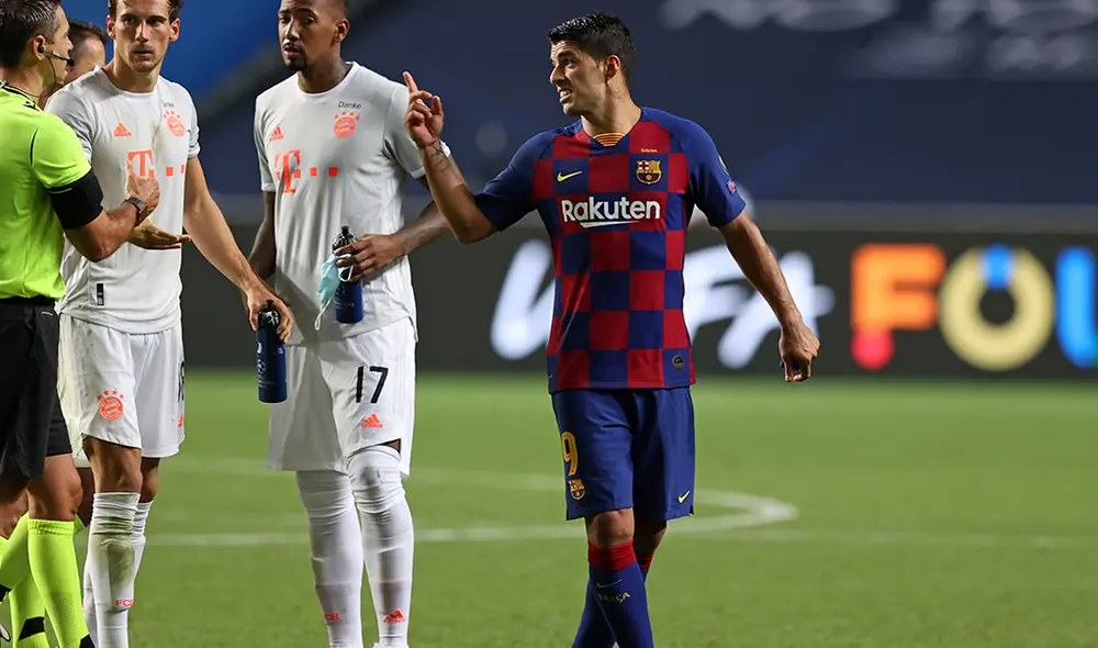 El insólito mapa de calor de Luis Suárez en la derrota frente al Bayern. (FOTO: AFP). El insólito mapa de calor de Luis Suárez en la derrota frente al Bayern. (FOTO: AFP).