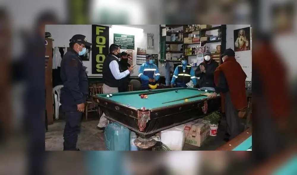 Se encontraban jugando billar y fueron conducidos a la comisaria. Foto Prensa Otuzco