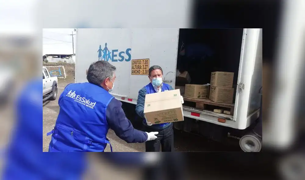 Red asistencial de Pasco recibiendo los implementos. Foto: Difusión. Red asistencial de Pasco recibiendo los implementos. Foto: Difusión.