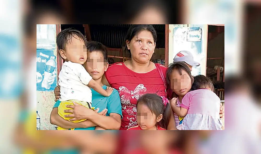 Niños víctimas. Los cinco hijos de Aghar fueron entregados ayer a su tía Jancy Asipali. Niños víctimas. Los cinco hijos de Aghar fueron entregados ayer a su tía Jancy Asipali.