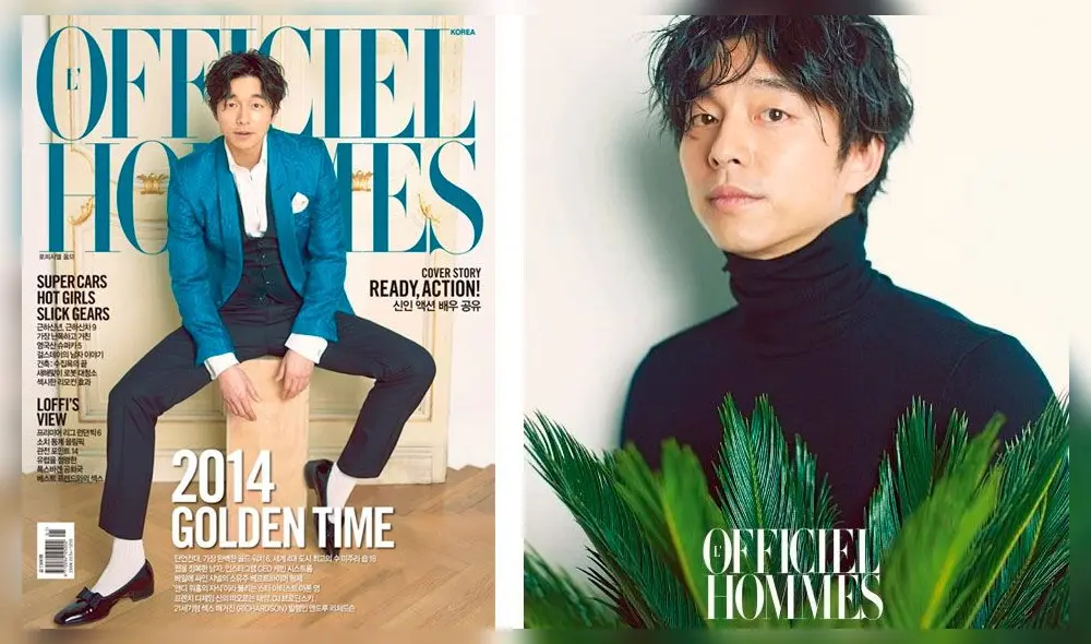 Gong Yoo en la portada de la revista L’Officiel Hommes, 2014. Crédito: Instagram