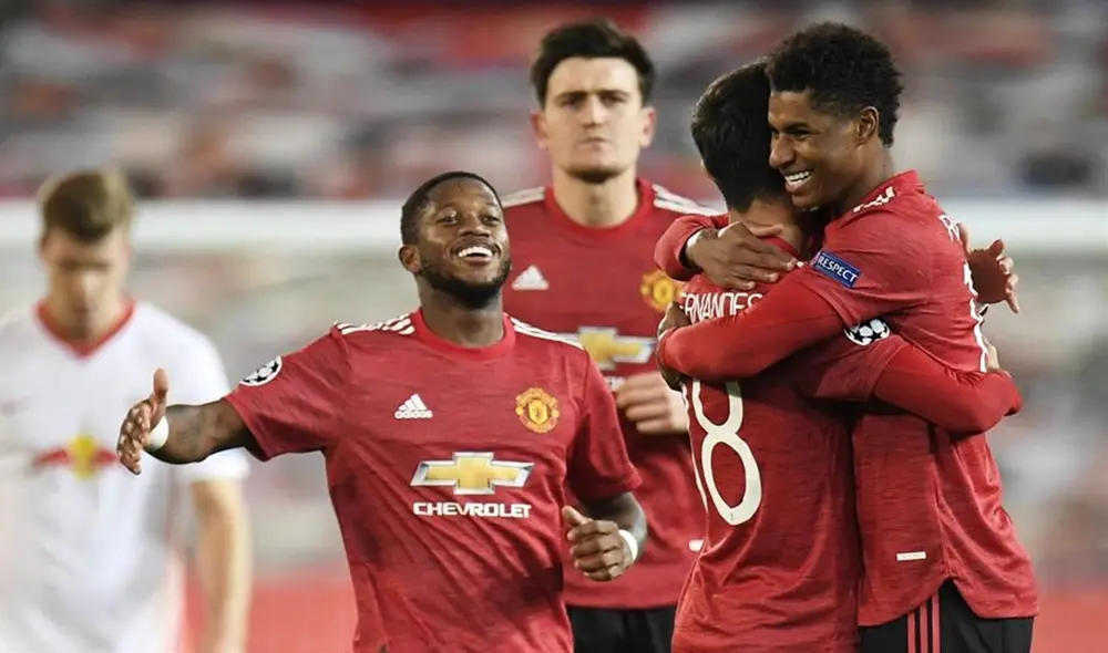 Manchester United aplastó 5-0 al RB Leipzig en Old Trafford. Foto: EFE