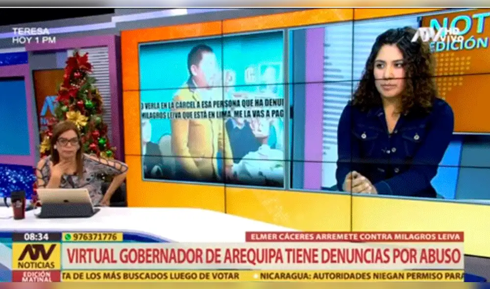 Milagros Leiva responde al virtual gobernador de Arequipa por amenazas [VIDEOS]