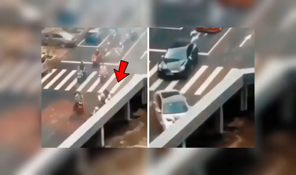 Los vehículos desaparecen como por arte de magia, pero todo se trataría de una ilusión óptica. Foto: captura Los vehículos desaparecen como por arte de magia, pero todo se trataría de una ilusión óptica. Foto: captura