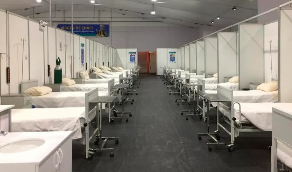 Módulos de Hospitalización Temporal cuenta con camas libres. Foto: Hospital Honorio Delgado. Módulos de Hospitalización Temporal cuenta con camas libres. Foto: Hospital Honorio Delgado.